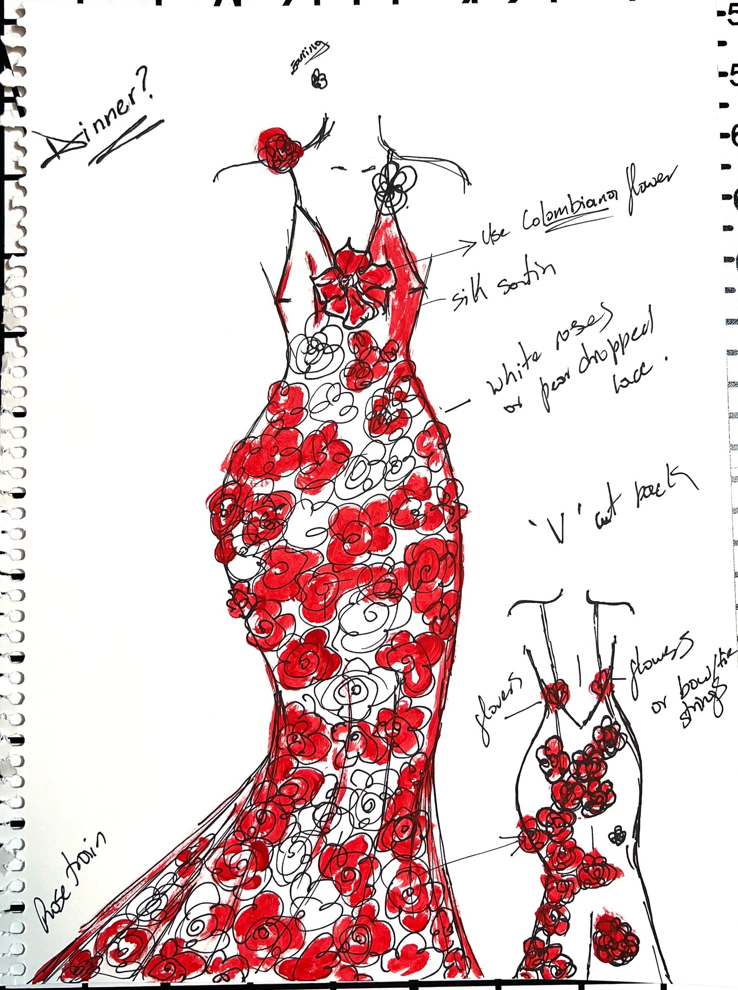 Rose Dress Illustration