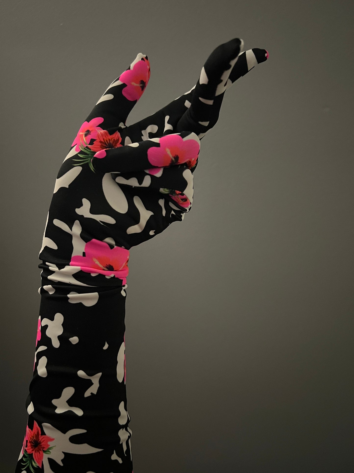 Long Floral Gloves