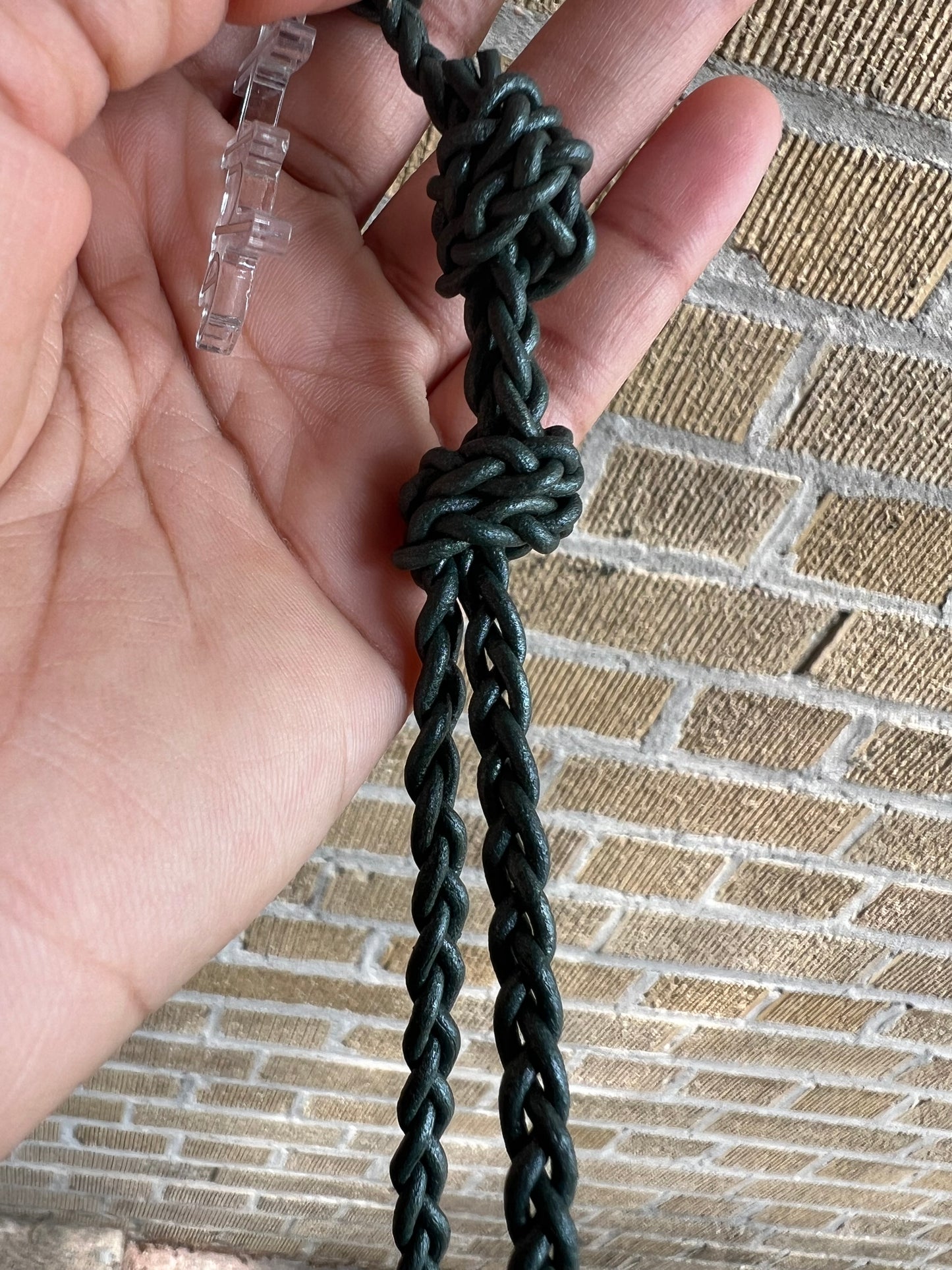 Double knotted Leather Keychain