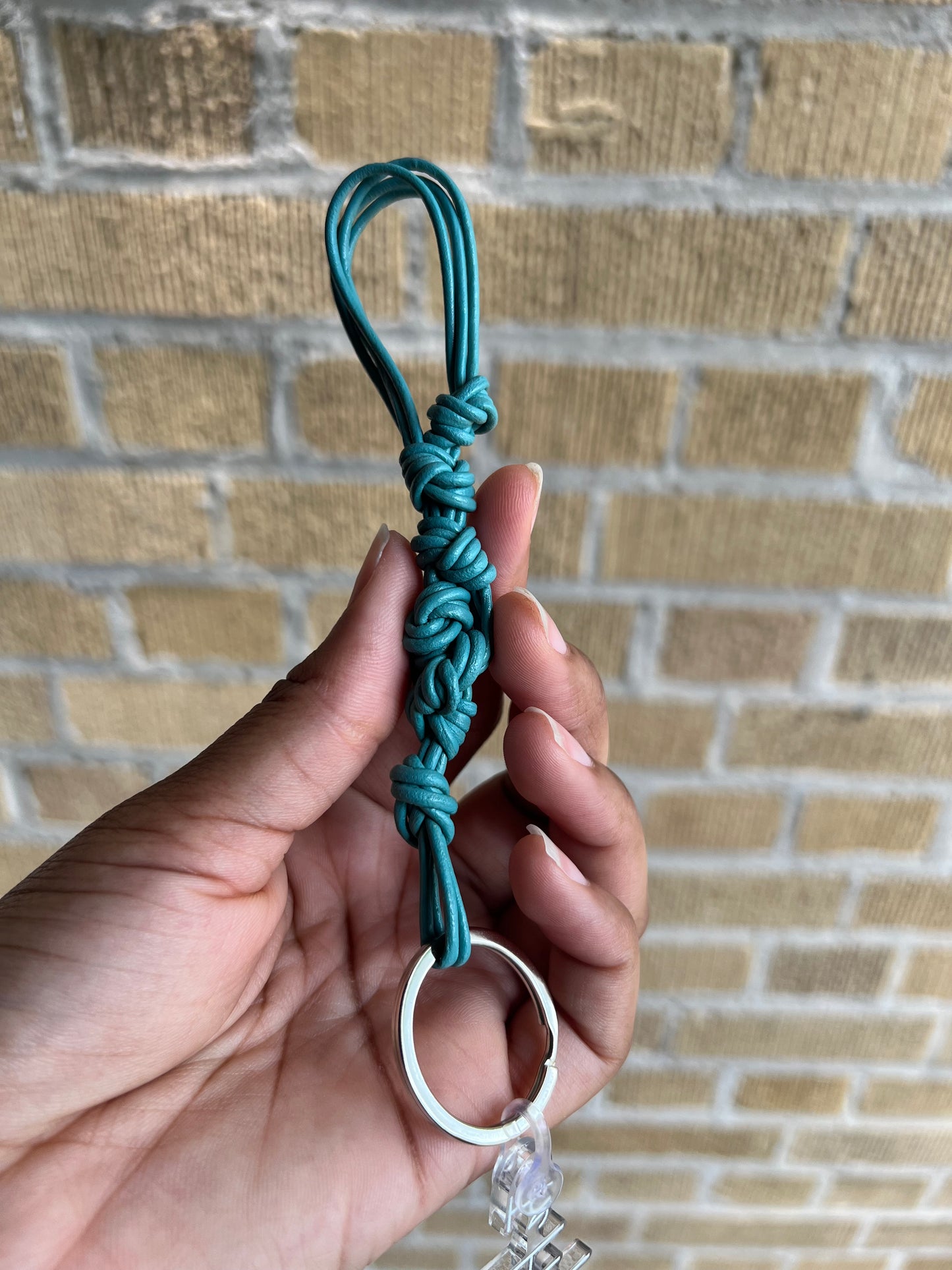 Wrapped Genuine Leather Keychain