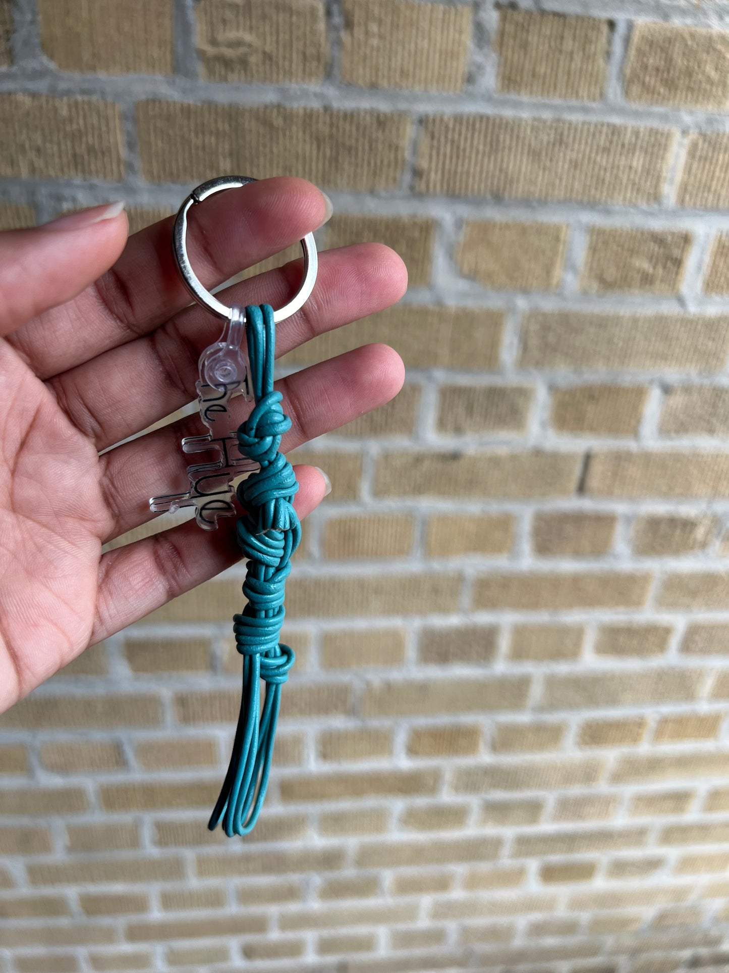 Wrapped Genuine Leather Keychain