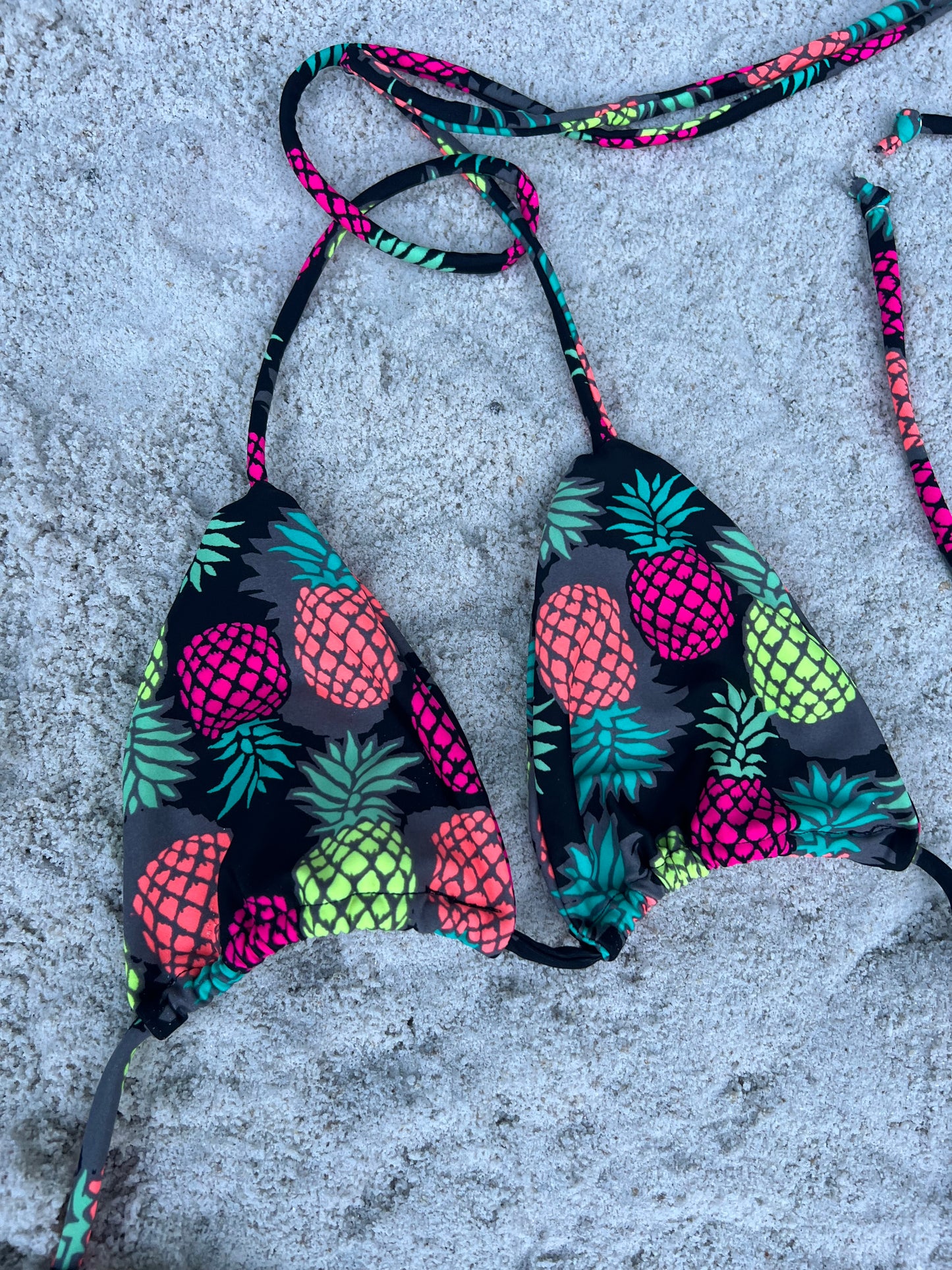 Fruity summer string bikini top